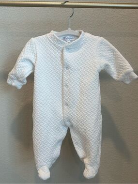 Nellapima Quilted White Footed Baby One-Piece 3-6 months